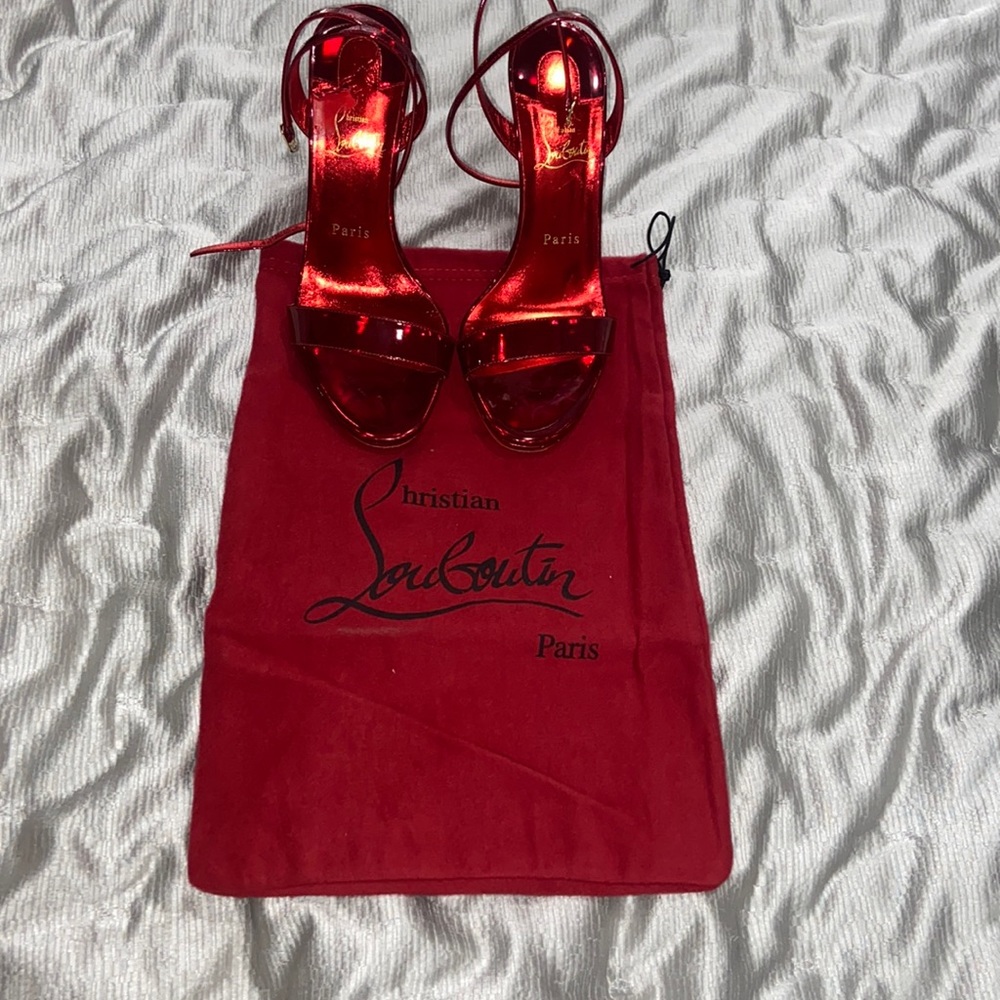 Christian Louboutin red sole sandals!